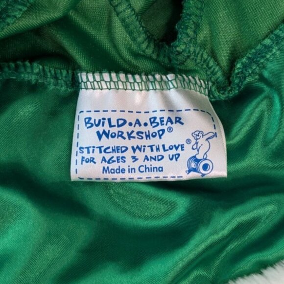 Build-A-Bear Clothes Elf Outfit Jacket Pants Green Red Velour Faux Fur Trim BABW - Picture 4 of 6